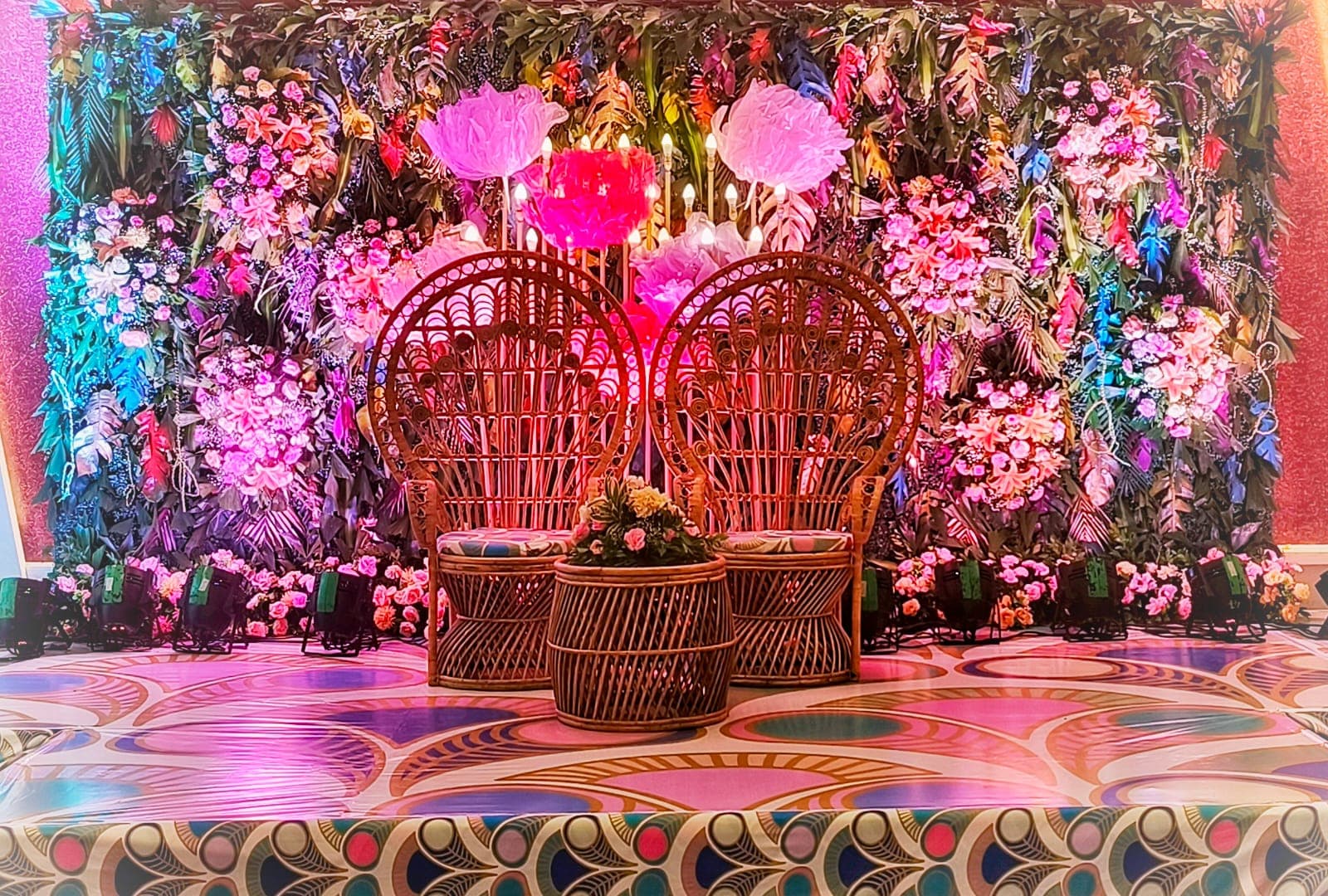 Intimate dining setup